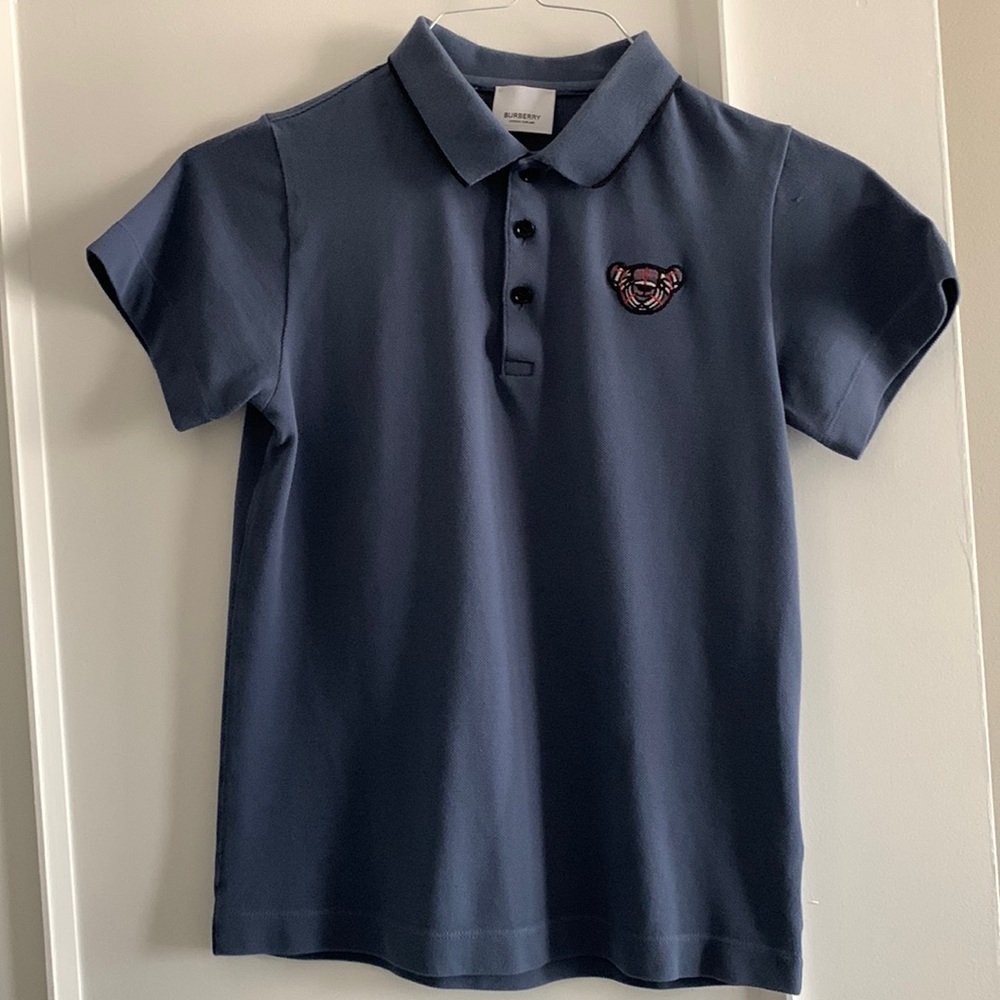 Authentic Burberry Blue Kids Polo Shirt sz 12
